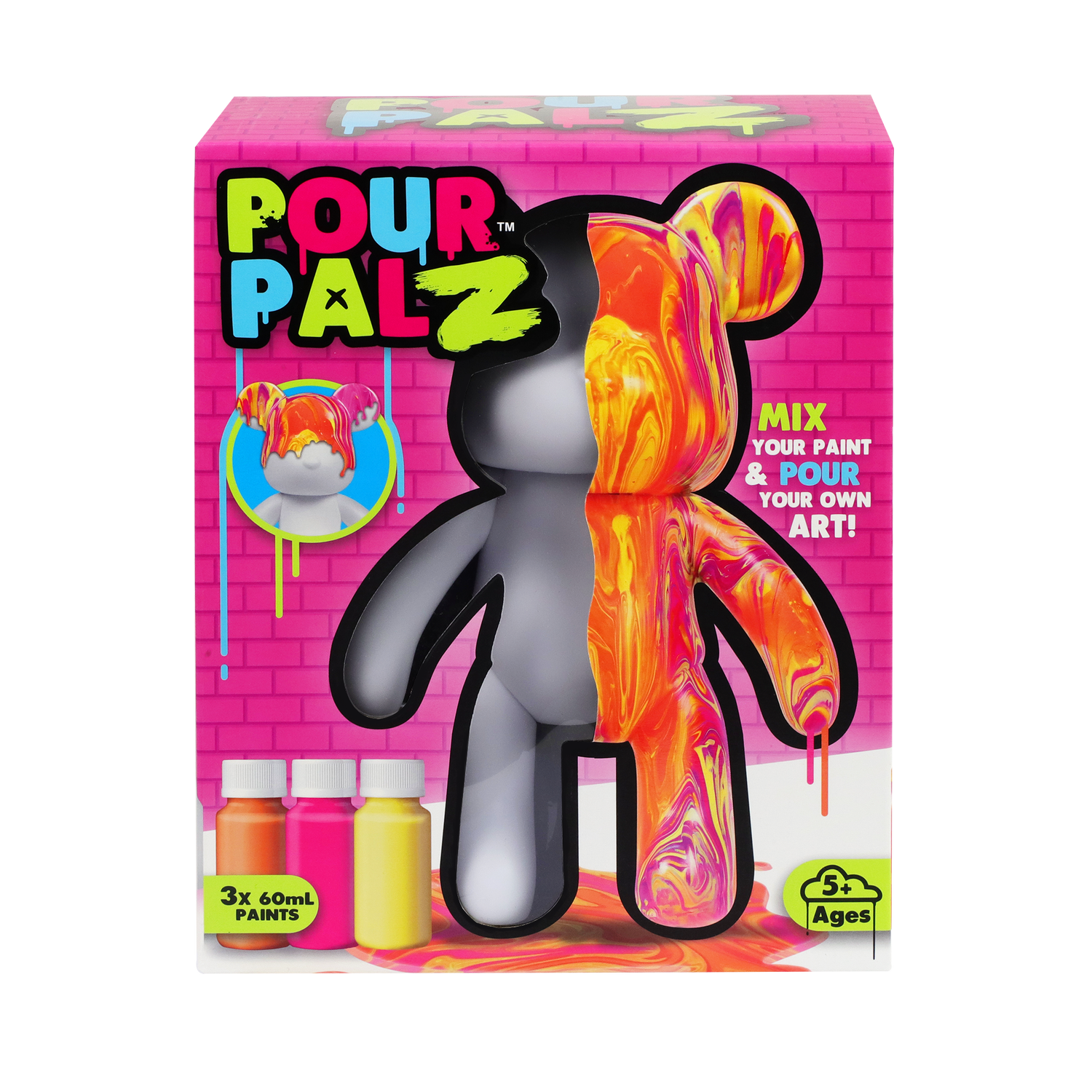 POUR PALZ LARGE PAINT BEAR WAVE 1 Mango Sunset — TOYMONSTER